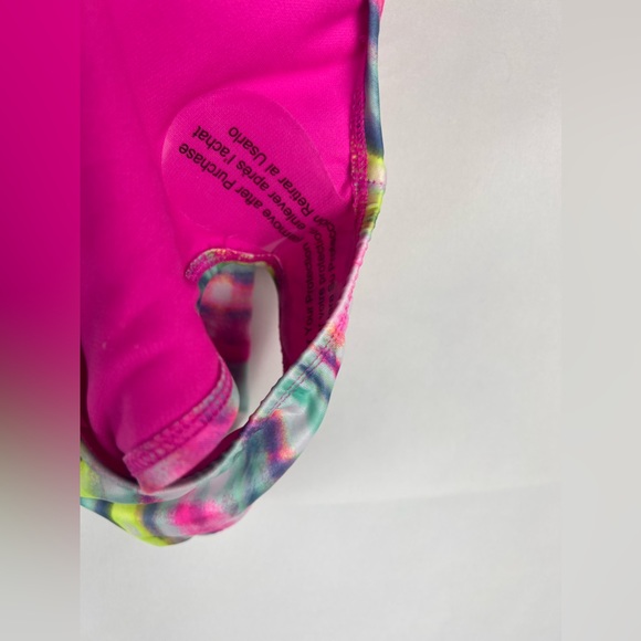 NWT Girls' UA Stripe Dash One-Piece Swimsuit - Picture 6 of 7